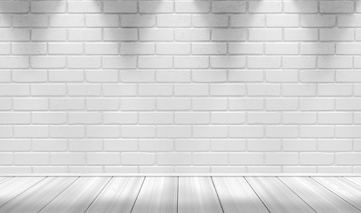 White brick wall background
