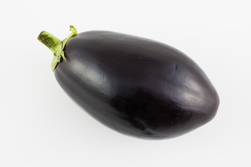 Fresh Eggplant or aubergine vegetable isolated on white background.