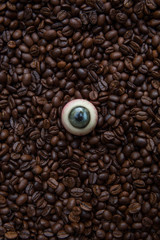 eye on coffee bean