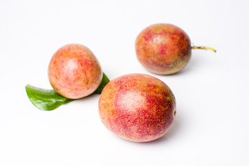 Passion fruit isolated on white background