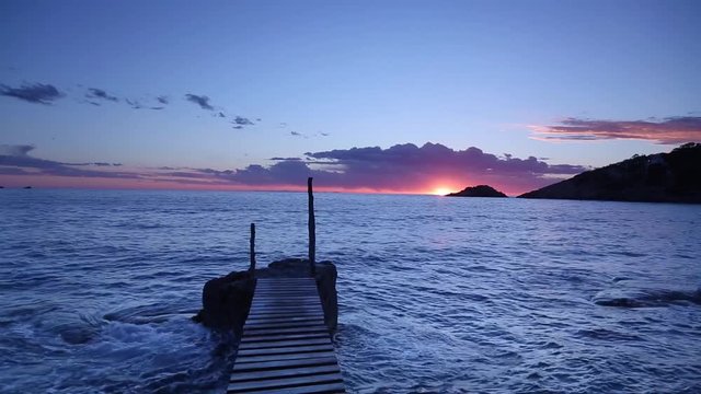 Pier at Hort Cove, Ibiza, Spain