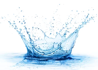 Foto op Plexiglas Water Splash - Frisse druppel in water - Close-up
