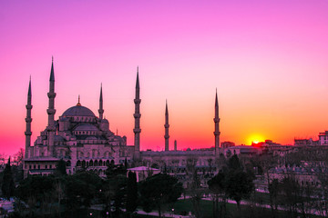 Naklejka premium Blue Mosque in Istanbul, Turkey