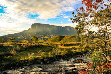 View towards Kukenan en route to Mount Roraima, Venezuela