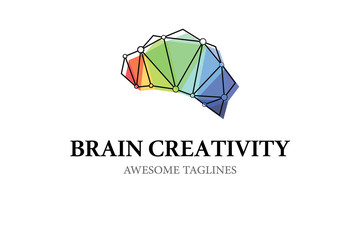 Brain Creativity Logo Illustration Vector Design