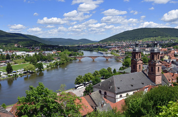 Blick von der Mildenburg auf das Maintal bei Miltenberg