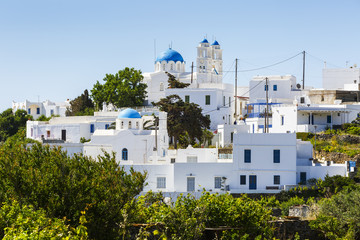 Naklejka premium Church in Apollonia village on Sifnos island in Greece. 