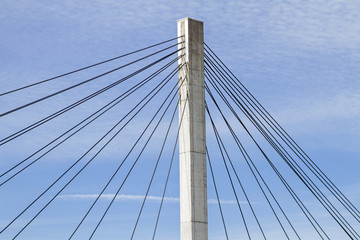 Fototapeta premium Detail einer Hängebrücke