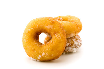 Donuts on a white