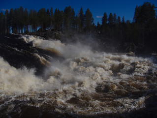 Jockfall, waterfall in the north of Sweden