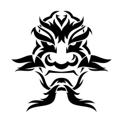 Tribal japanese evil mask