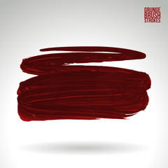 Brush stroke and texture. Grunge vector abstract hand - painted element. Underline and border design.