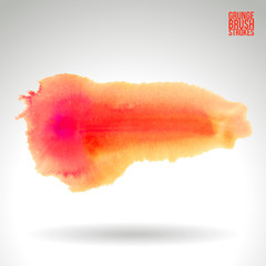 Brush stroke and texture. Grunge vector abstract hand - painted element. Underline and border design.