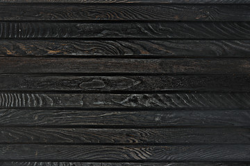 Fragment of burnt log wall