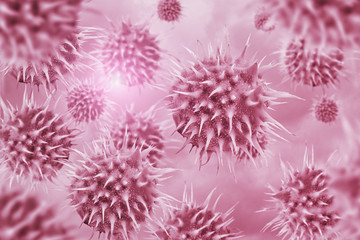 Virus or bacteria closeup.