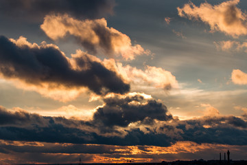 Kronstadt Panorama bei Sonnenuntergang (nahe Sankt Petersburg) Russland