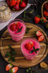 Strawberries puddink photo