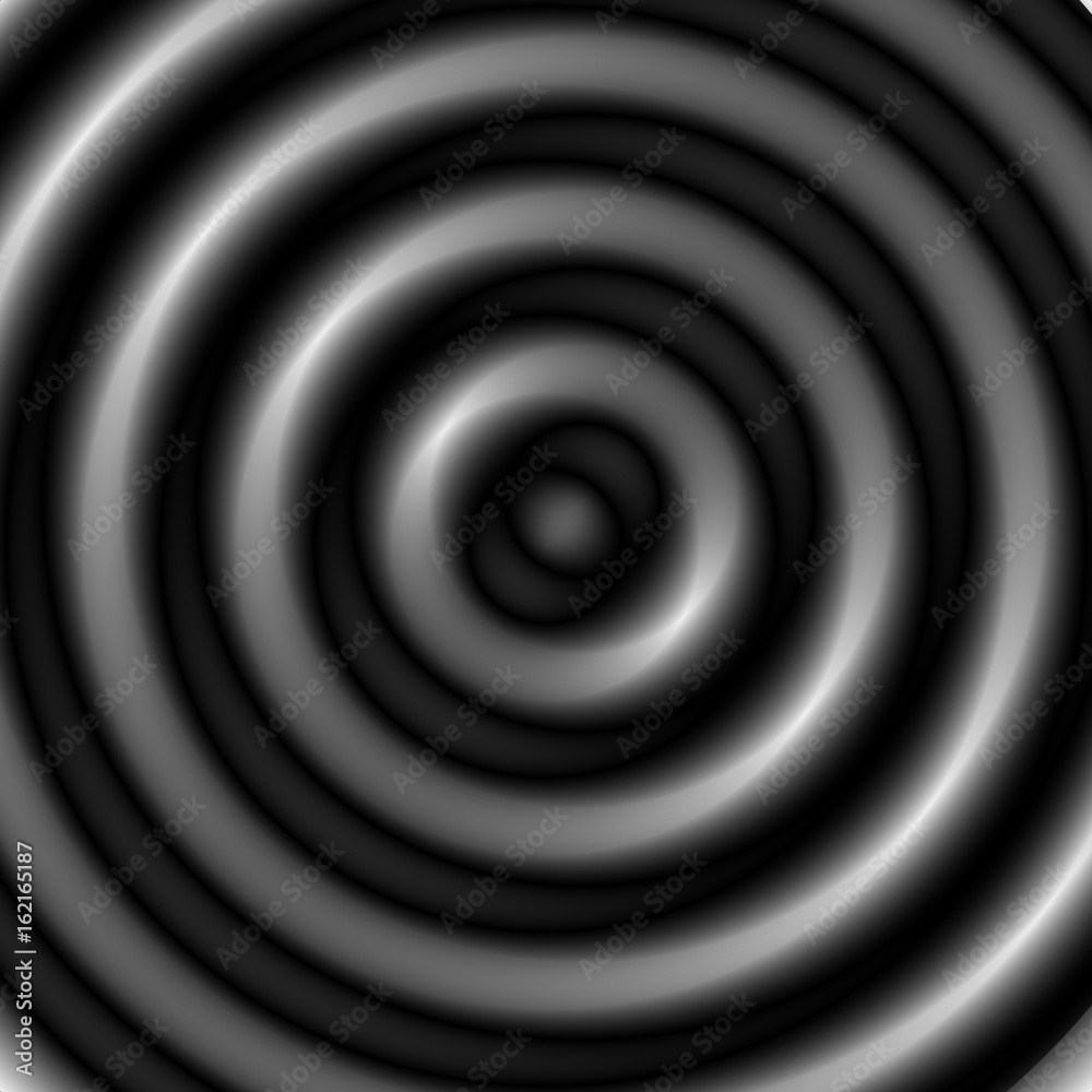 Poster Circular pattern with concentric circles. Faded overlapping circle shapes, abstract ripple effect