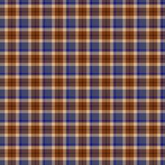Blue and brown seamless tartan style pattern