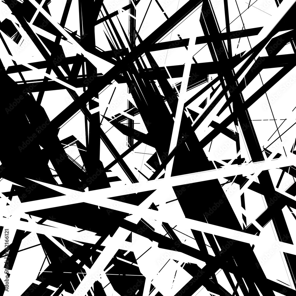 Poster Repeatable pattern with random shapes. Abstract geometric illustration.