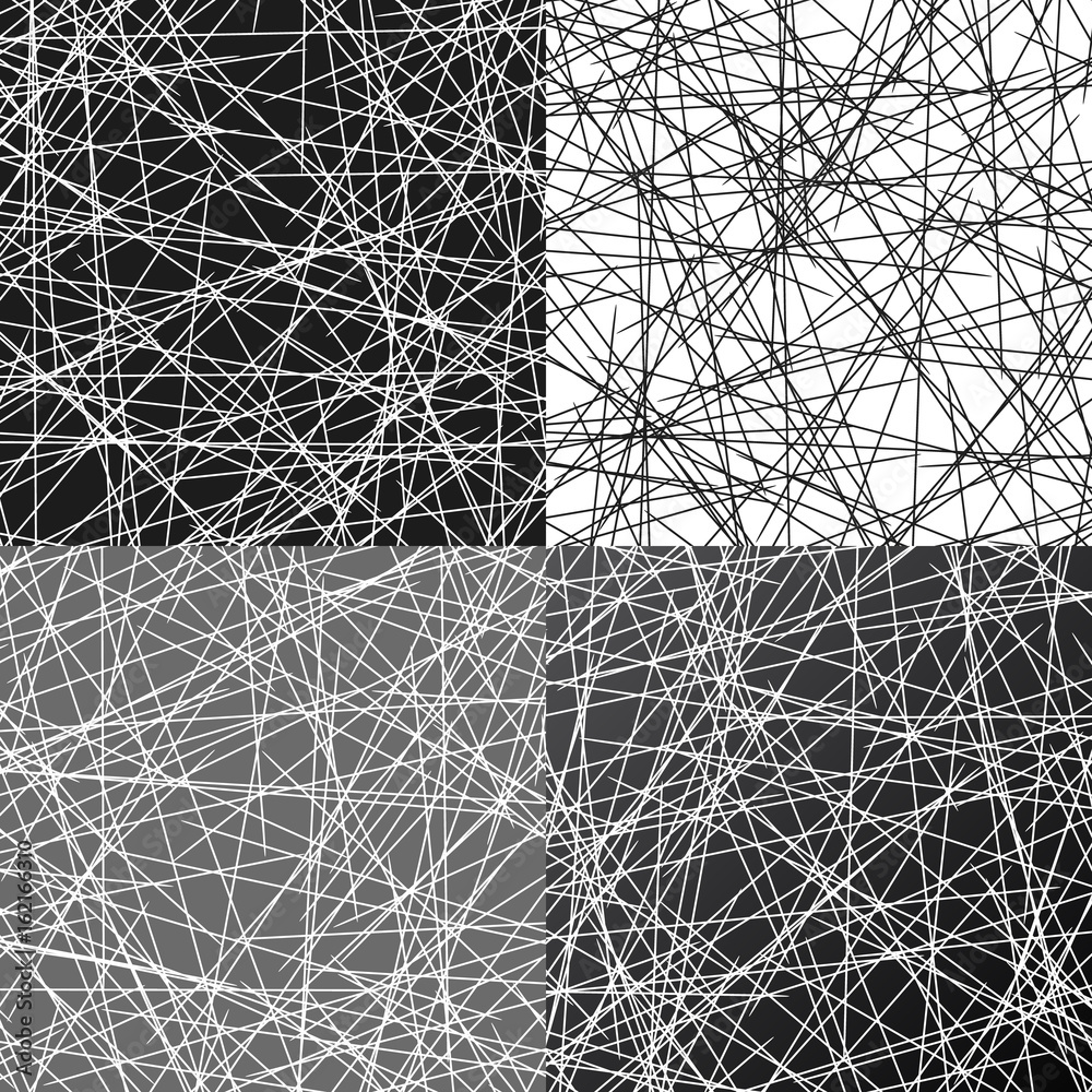Poster Repeatable pattern with random shapes. Abstract geometric illustration.