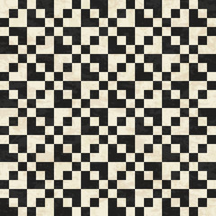 Ancient geometric mosaic pattern, abstract marbled tiles, textured seamless vector illustration