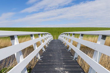 Hikers Bridge in Friesland, Netherlands