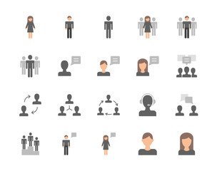 People color icons set