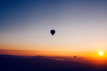 The famous tourist attraction of Cappadocia is an air flight. Cappadocia is known all over the world as one of the best places for flights with balloons. Cappadocia, Turkey.