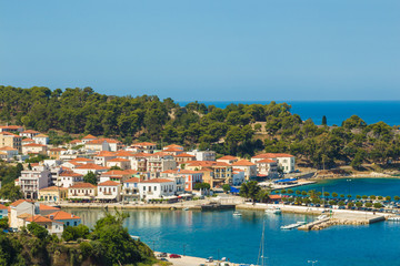 View to Pylos town in Messinia region, Peloponesse, Greece