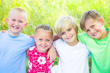 Fototapeta premium happy little kids