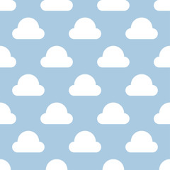 Cute Cloud Seamless Pattern Vector