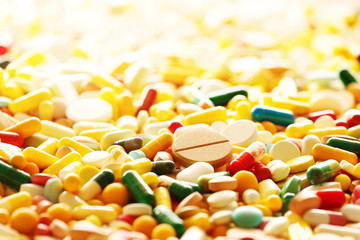 A lot of colorful medication and pills