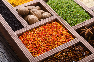 Colorful indian spices