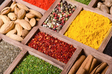 Colorful indian spices
