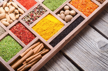 Colorful indian spices