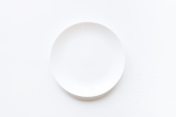 Empty plate on a white background mockup