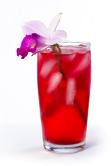 tropical cocktail on white