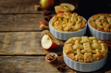 Apple pies with different design