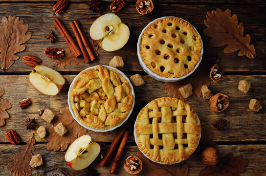 Apple pies with different design