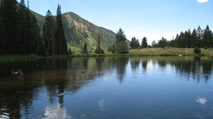 Pristine Lake in Mountains