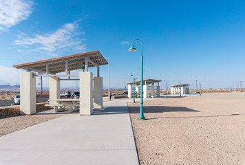 Rest area on the highway in California, USA