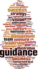 Obraz premium Guidance word cloud