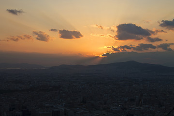 Sunset in the mountains