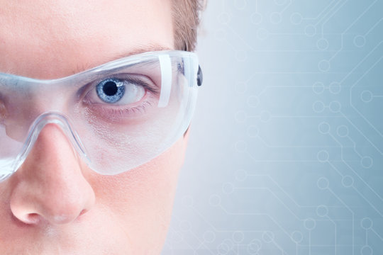 Futuristic augmented relity goggles