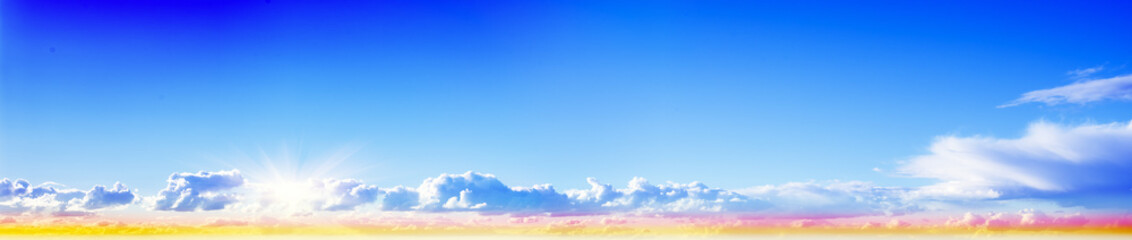 Sky panorama sunrise