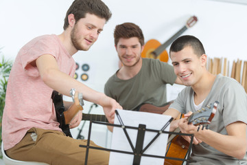 Fototapeta premium band of musicians playing