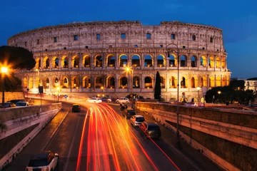 Foto op Aluminium Colosseum in Rome at night. Italy, Europe © Ivan Kurmyshov