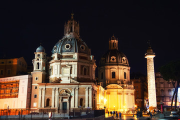 Fototapeta na wymiar Santa Maria di Loreto in Piazza Venezia. Rome, Italy