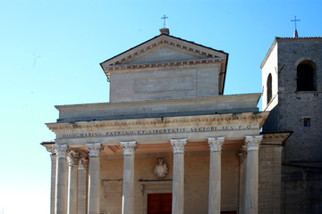 Fototapeta na wymiar cathedral republic of san marino